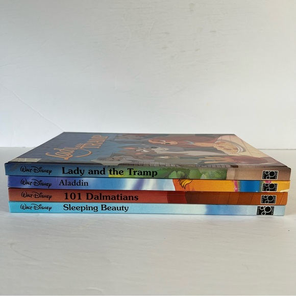 Disney Classic Series 4 Storybooks VTG Aladdin Sleeping Beauty Lady & the Tramp - Picture 11 of 14
